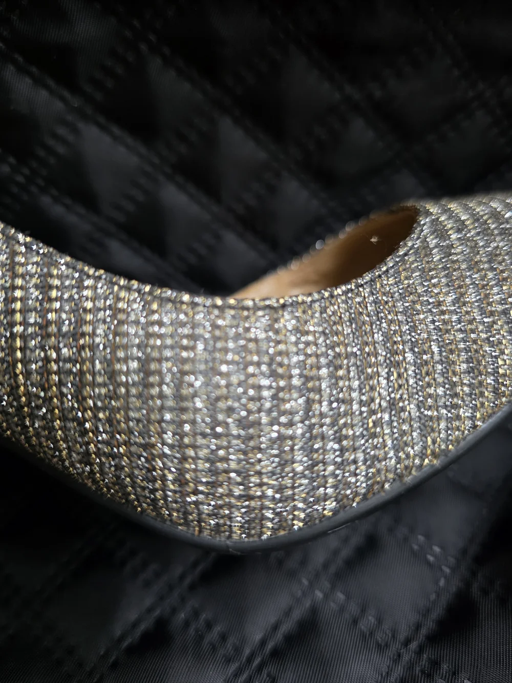 Michael Kors Dorothy Flex Glitter Pumps Gold Silver 7M Peeling Insole